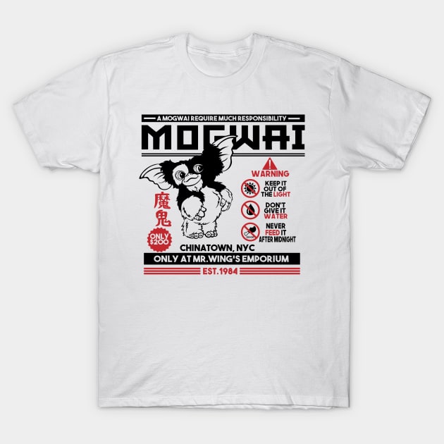 A Mogwai require much responsibility T-Shirt by carloj1956